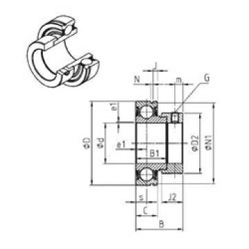 Подшипник CES206-18 SNR