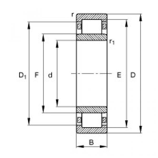 Подшипник NU1008-M1 FAG #1 image