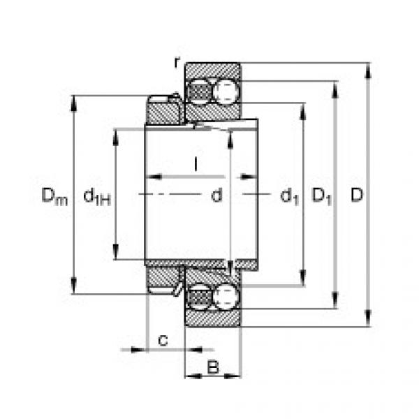 Подшипник 2216-K-TVH-C3 + H316 FAG #1 image