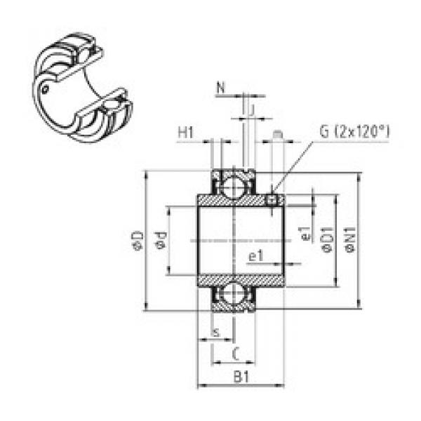 Подшипник CUC205-14 SNR #1 image