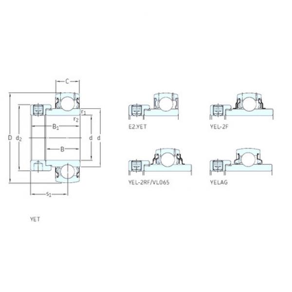 Подшипник YEL206-102-2F SKF #1 image