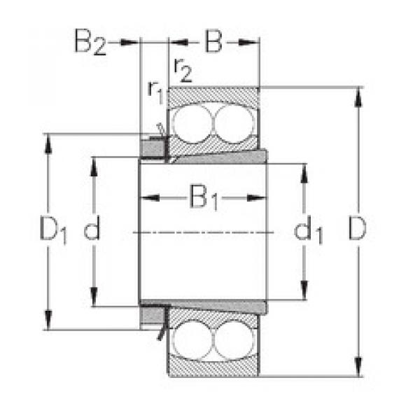 Подшипник 1211-K+H211 NKE #1 image