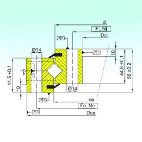 Подшипник NR1.14.0844.201-3PPN ISB #1 image